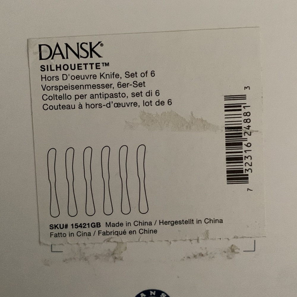 Dansk silhouette Hors D’oeuvre Knife set of 6 - Picture 6 of 8